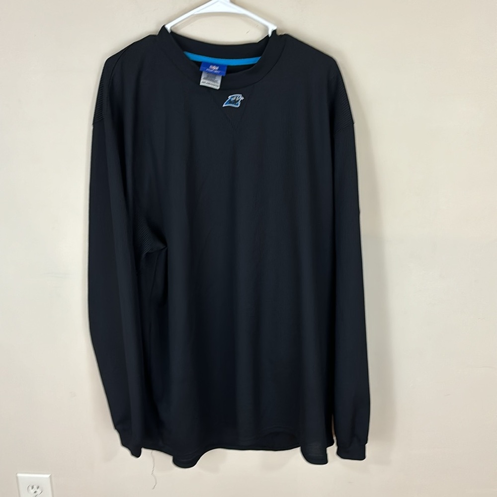 Reebok NFL Carolina Panthers Black Thermal Shirt Size 2XL